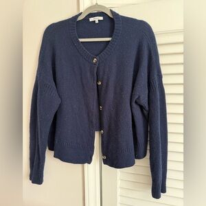 Navy madewell button down cardigan